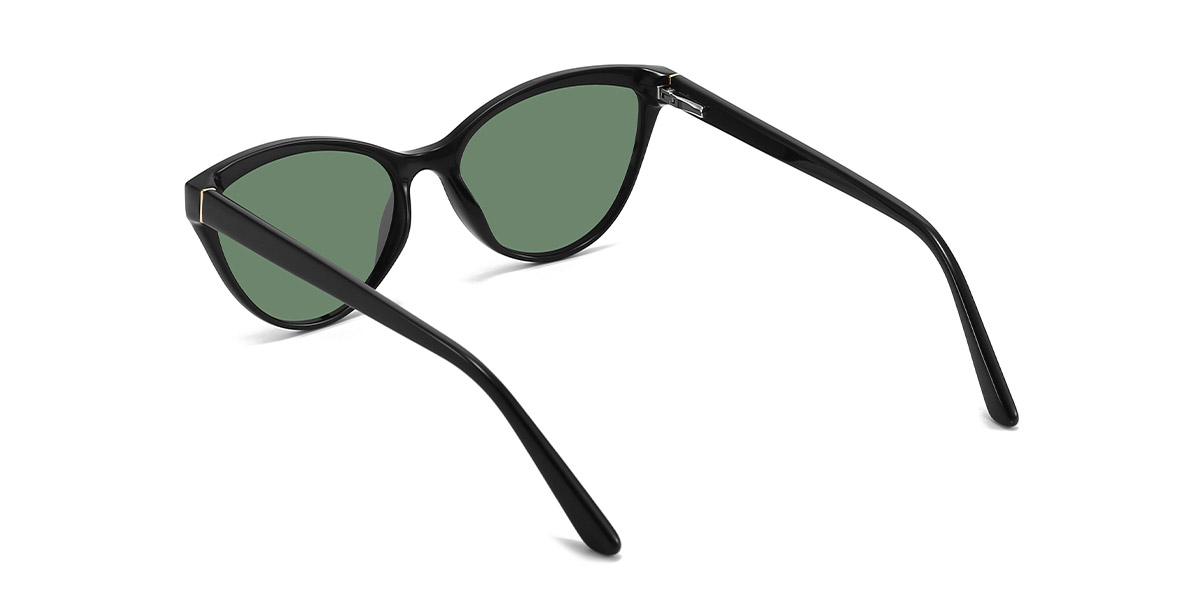 Black Grey Qasim - Rectangle Sunglasses