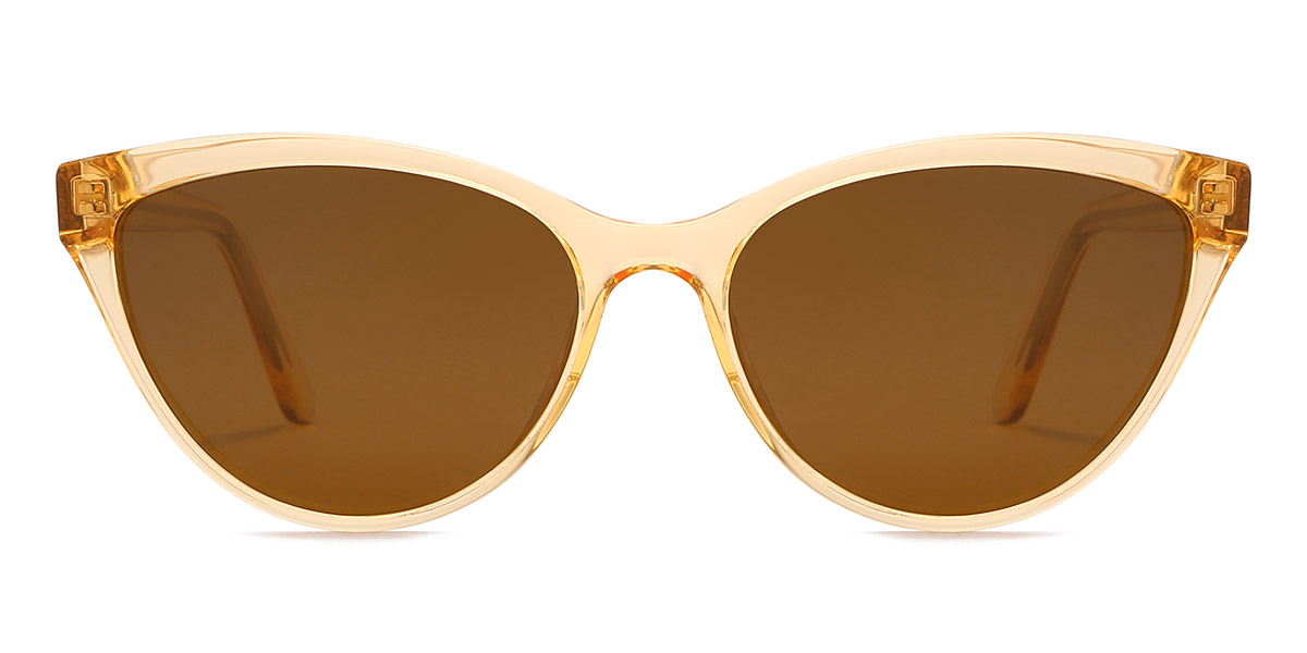 Champagne Brown Qasim - Rectangle Sunglasses