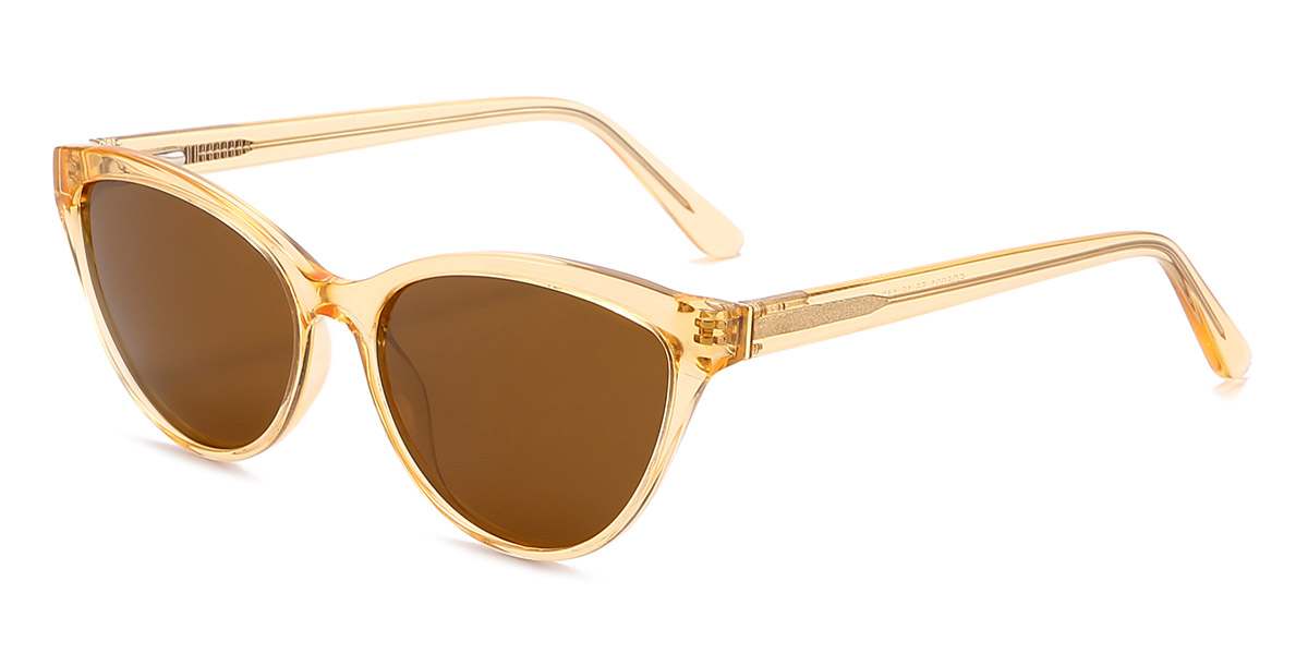 Champagne Brown Qasim - Rectangle Sunglasses