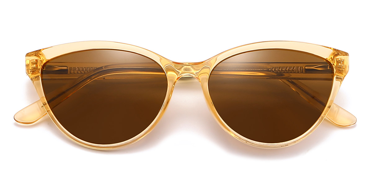 Champagne Brown Qasim - Rectangle Sunglasses