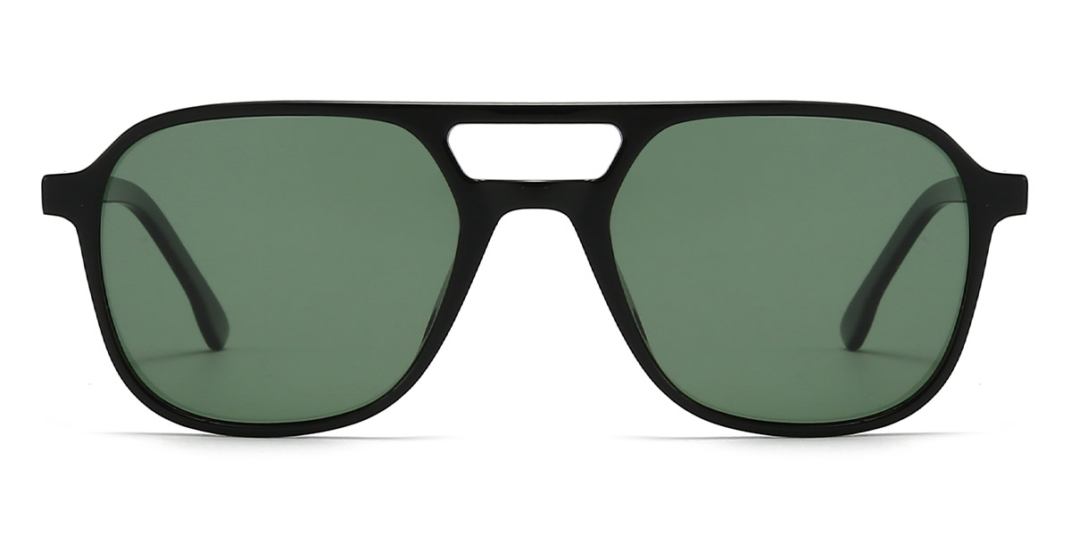 Fekete sötétzöld Calhoun Szemüveg - Aviator Sunglasses