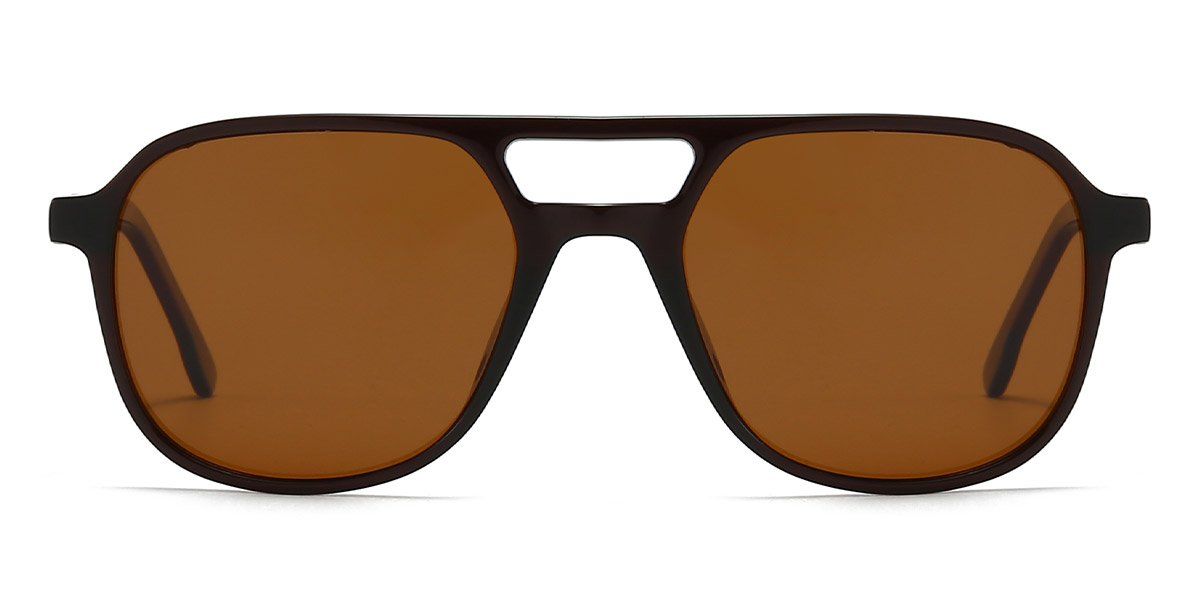 Brown Brown Calhoun - Aviator Sunglasses