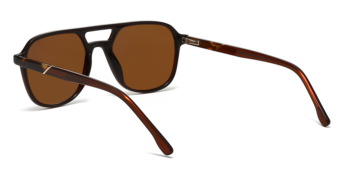 Brown Brown Calhoun - Aviator Sunglasses