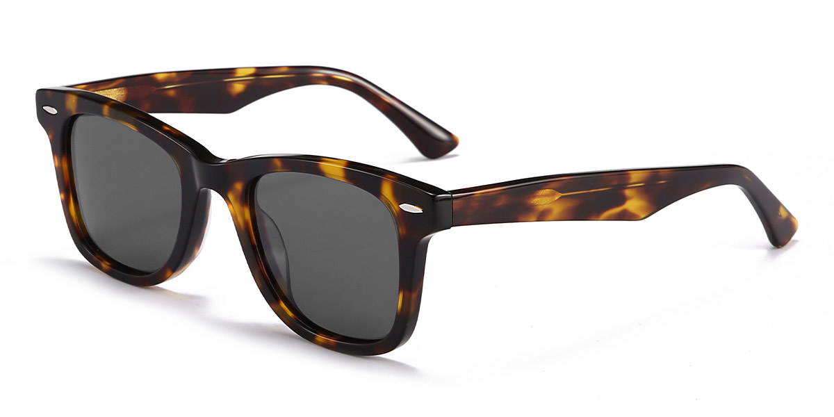 Tortoiseshell Grey Zavier - Rectangle Sunglasses