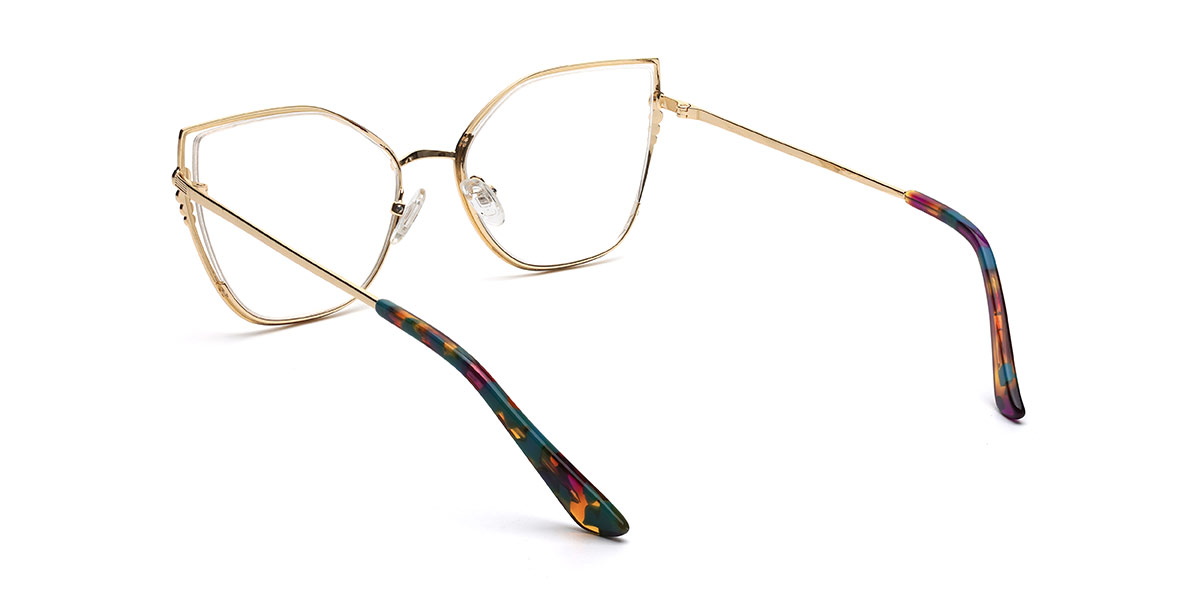 Marrón dorado Kolly Gafas - Cat Eye Glasses