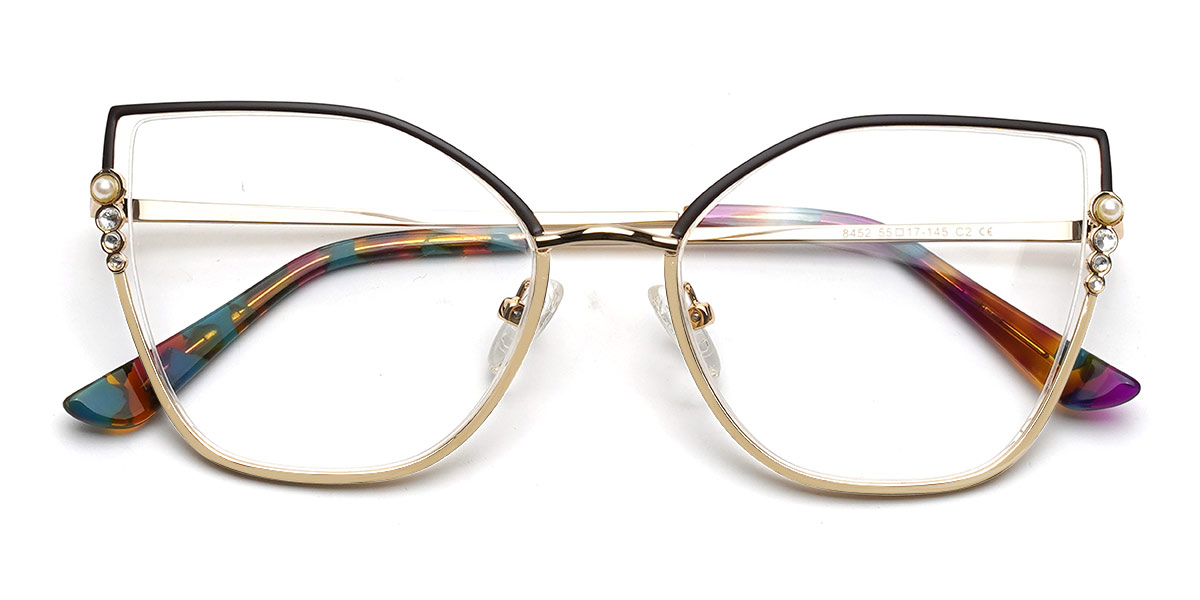 Marrón dorado Kolly Gafas - Cat Eye Glasses