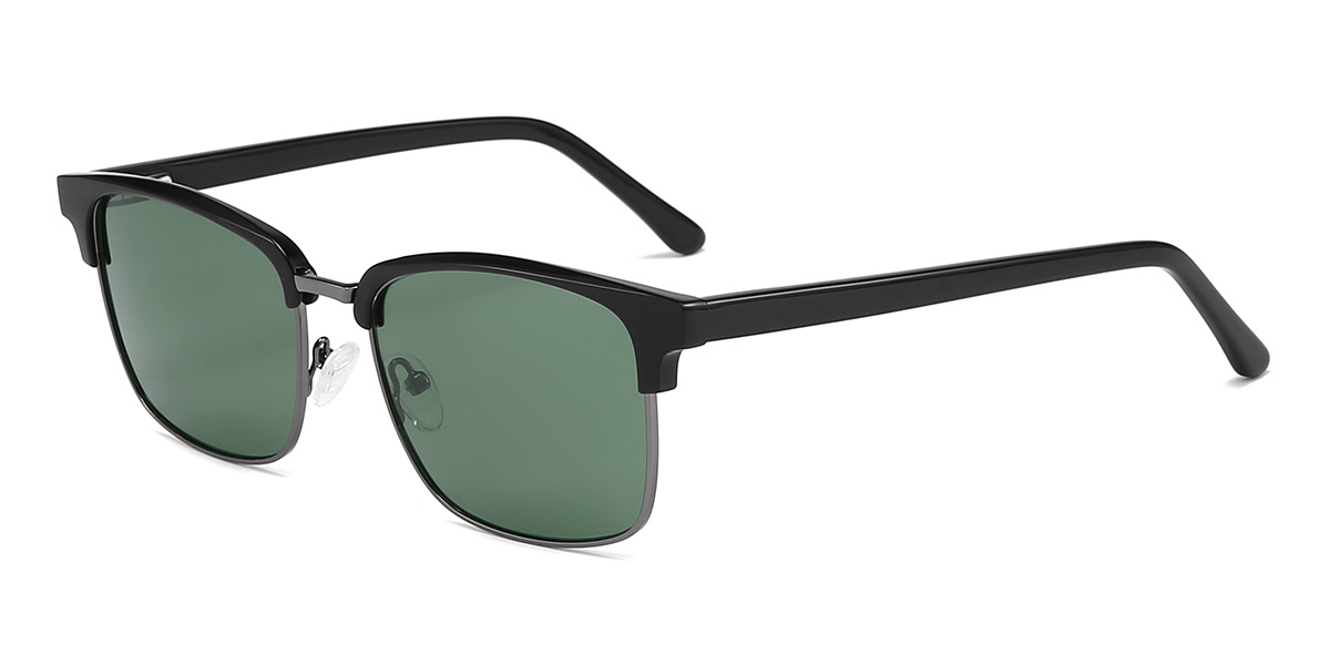 Black Grey Darren - Rectangle Sunglasses