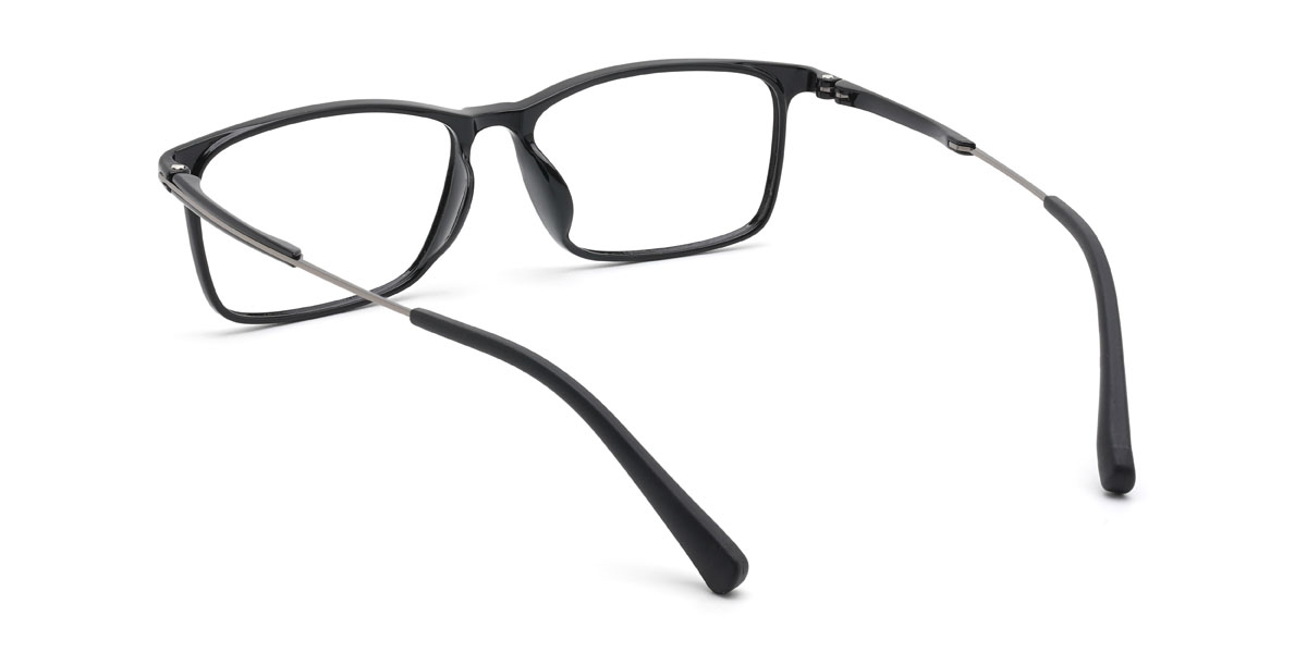 Black Silver Enoch - Rectangle Glasses