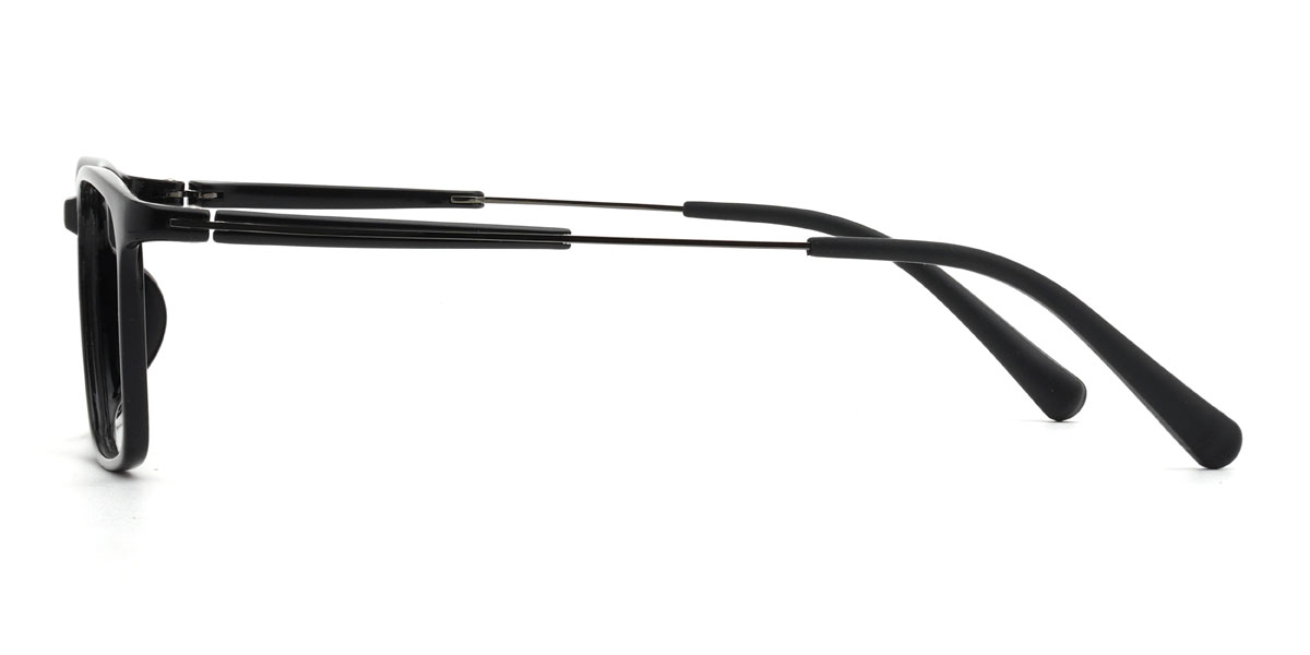 Black Silver Enoch - Rectangle Glasses