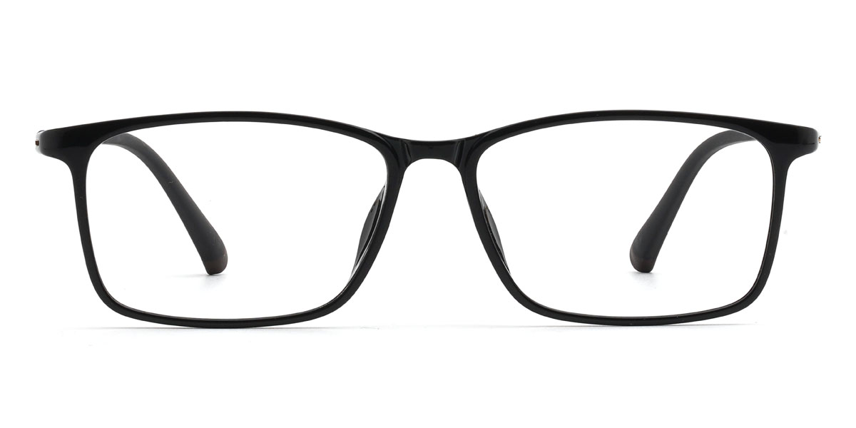 Black Silver Enoch - Rectangle Glasses