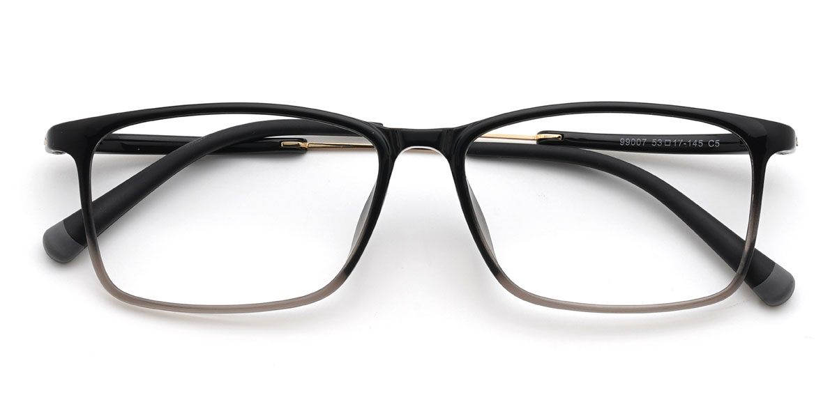 Black Tawny Enoch - Rectangle Glasses