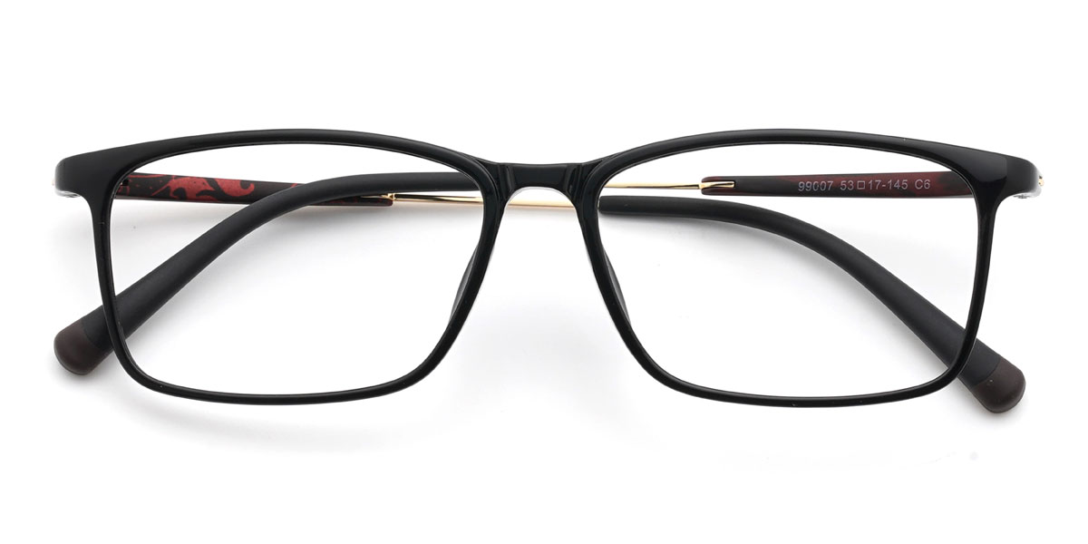 Gold Schwarz Enoch - Rectangle Glasses