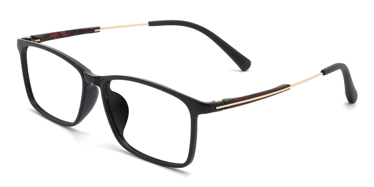 Gold Schwarz Enoch - Rectangle Glasses