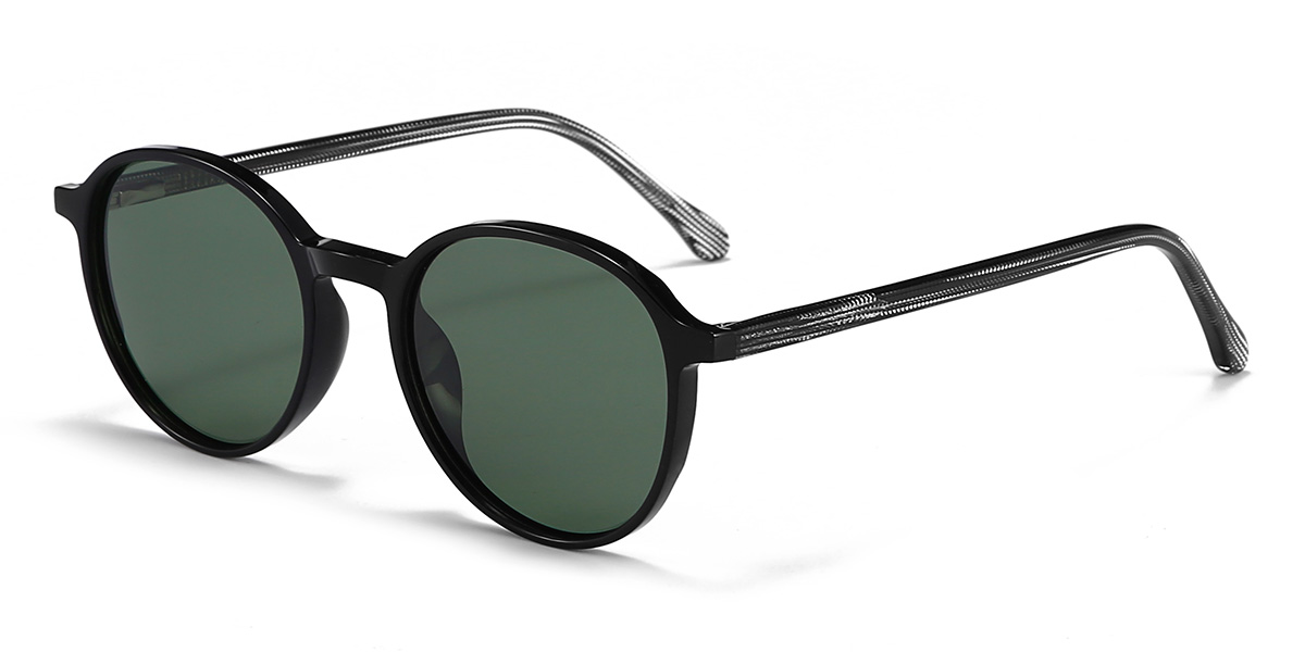 Schwarz Grau Sharon - Oval Sunglasses