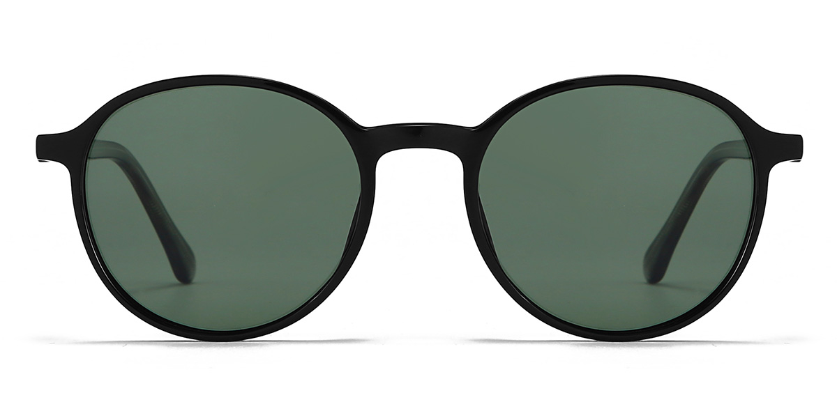 Negro Gris Sharon - Oval Sunglasses