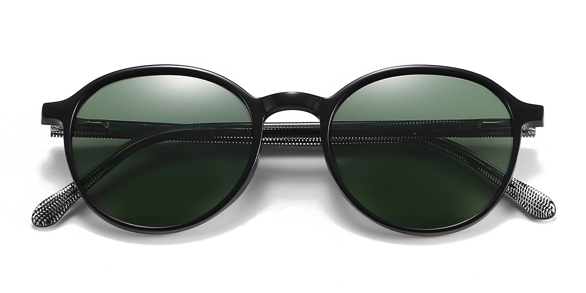 Schwarz Grau Sharon - Oval Sunglasses