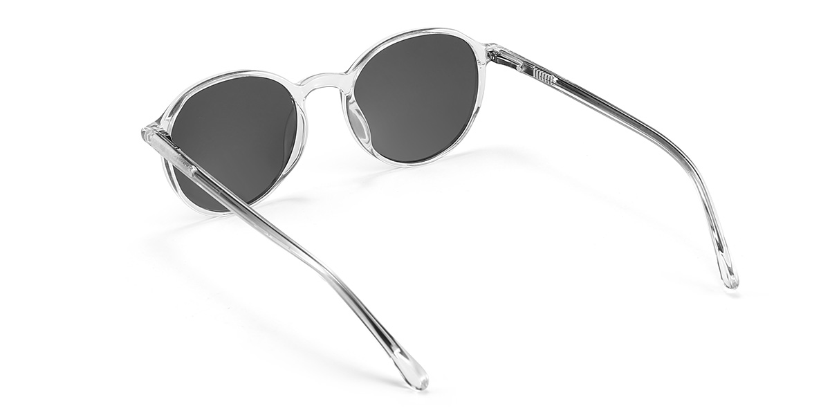 Clear Grey Sharon - Oval Sunglasses