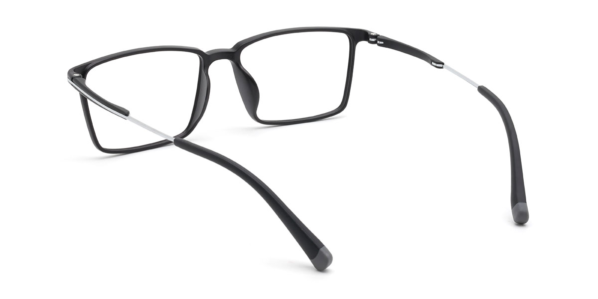 Black Silver Finlay - Rectangle Glasses