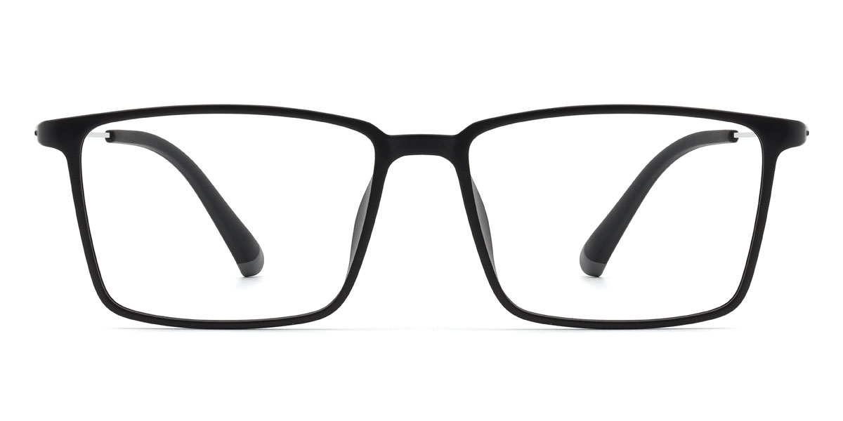 Black Silver Finlay - Rectangle Glasses