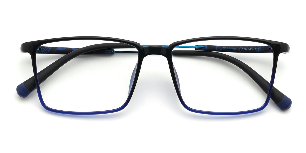 Black Blue Finlay - Rectangle Glasses