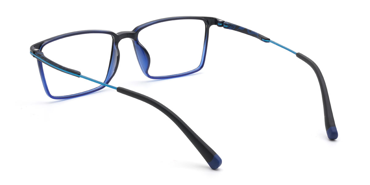 Black Blue Finlay - Rectangle Glasses