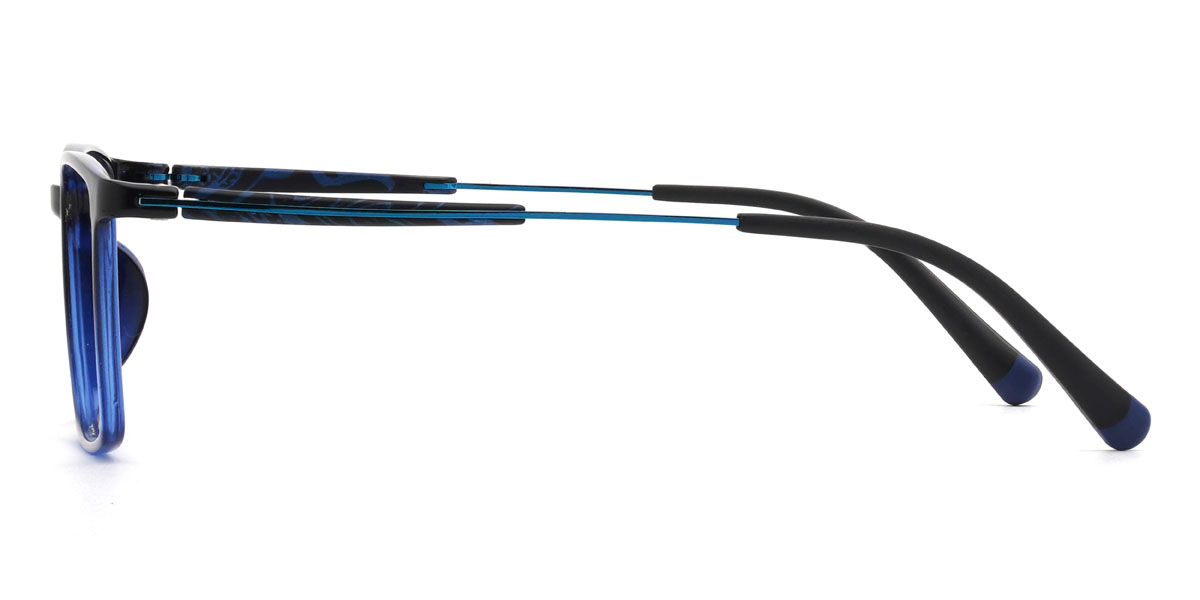 Black Blue Finlay - Rectangle Glasses