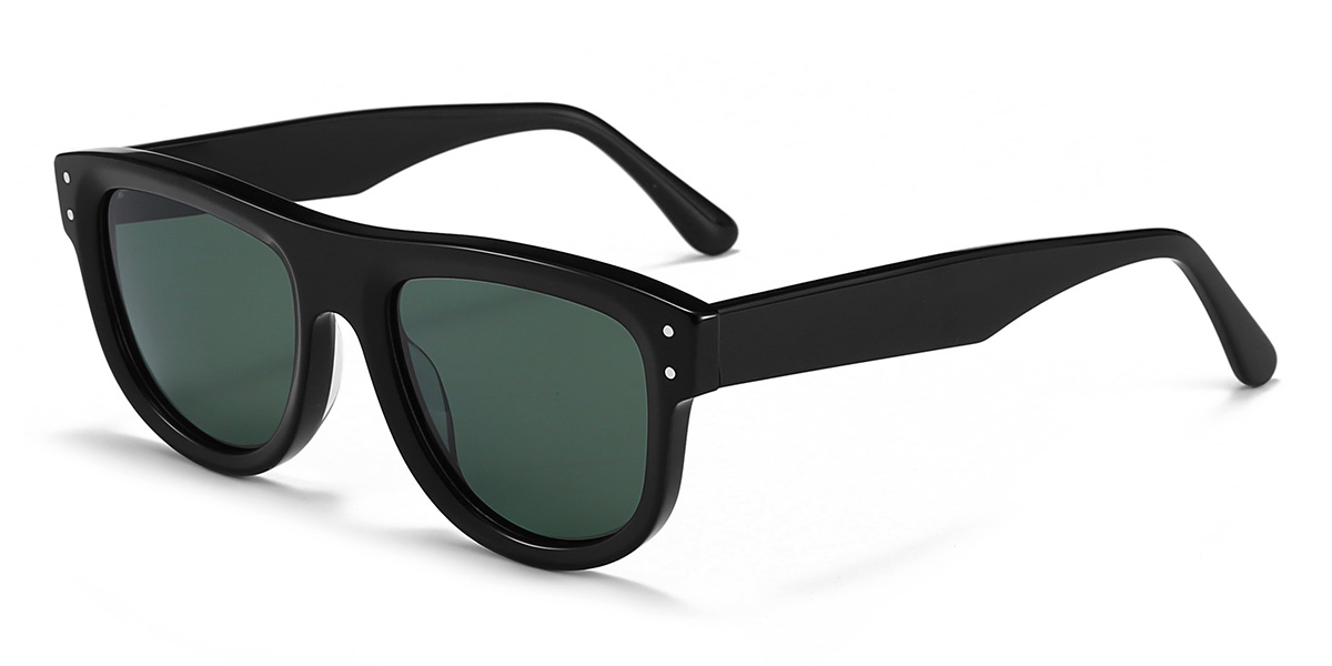 Negro Gris Hank - Aviator Sunglasses