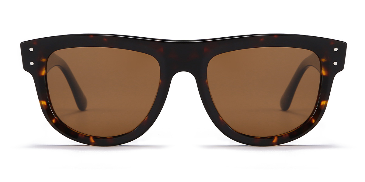 Tortoiseshell Brown Hank - Aviator Sunglasses