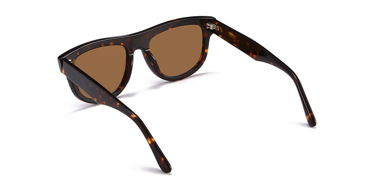 Tortoiseshell Brown Hank - Aviator Sunglasses