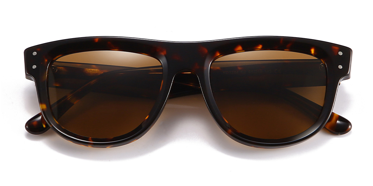 Tortoiseshell Brown Hank - Aviator Sunglasses