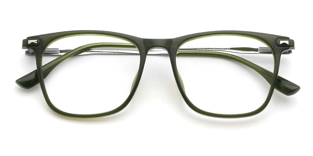 Green Jessie - Rectangle Glasses