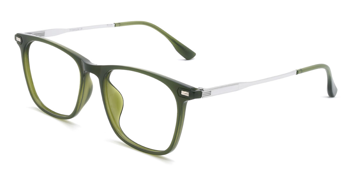 Green Jessie - Rectangle Glasses