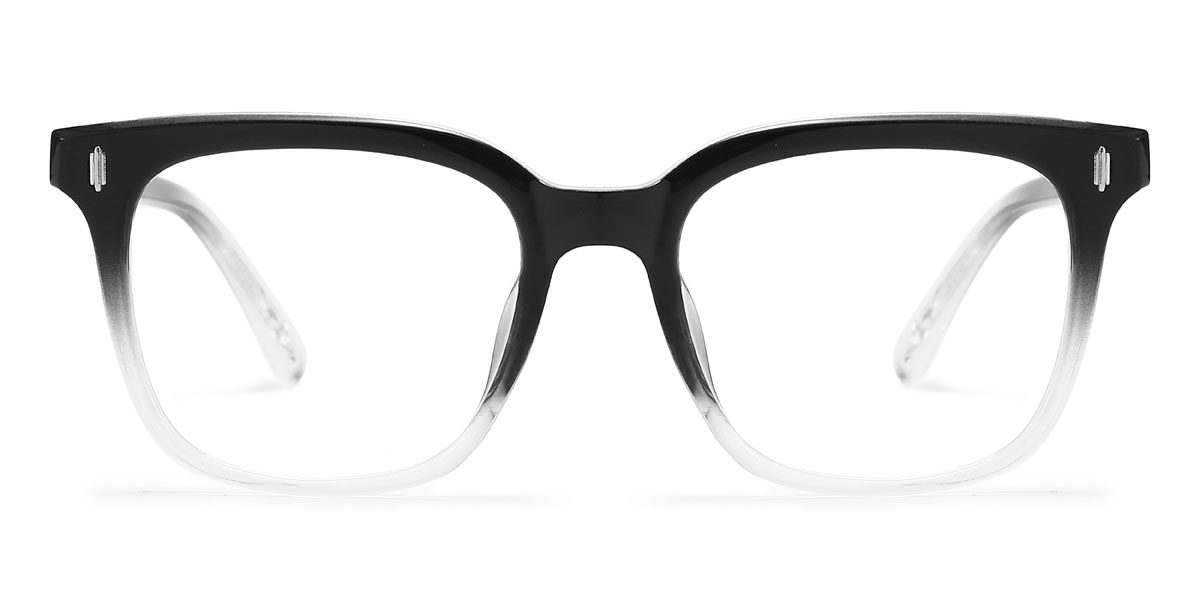 Noir Transparent Charon - Rectangle Glasses