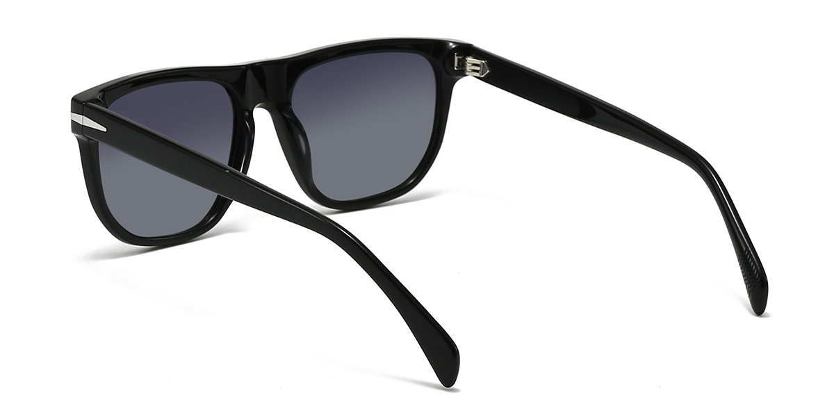 Negro Gris Danny Gafas - Rectangle Sunglasses