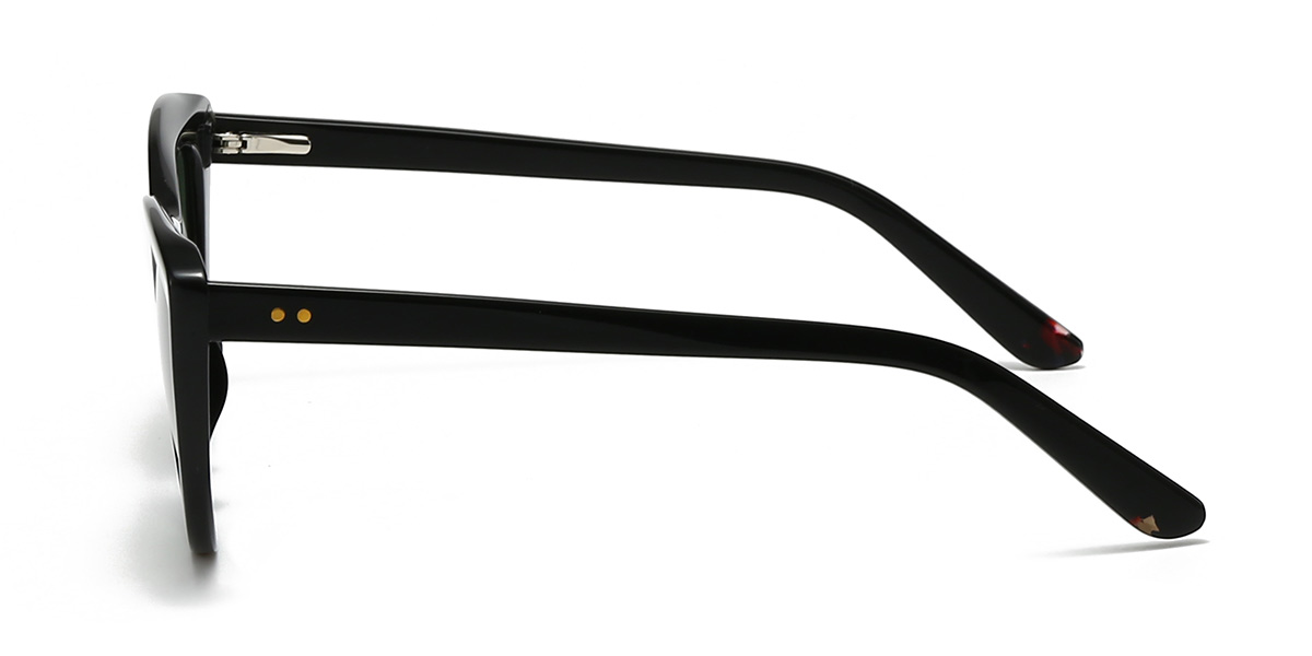 Negro Verde Oscuro Alyssa Gafas - Cat Eye Sunglasses