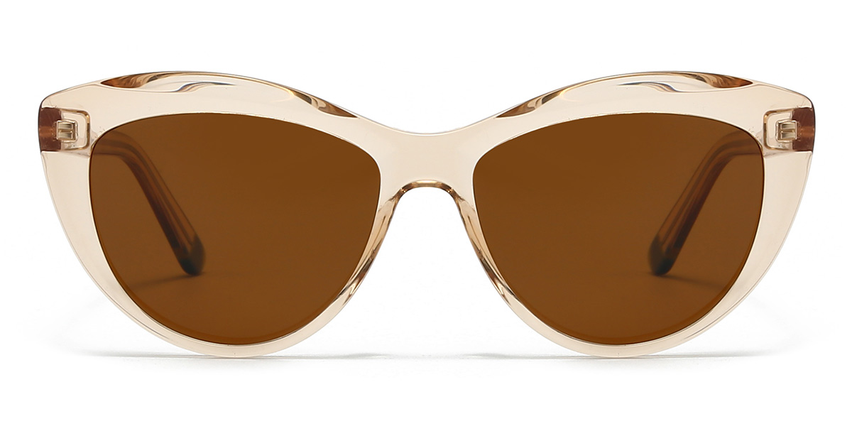 Champán Marrón Alyssa Gafas - Cat Eye Sunglasses