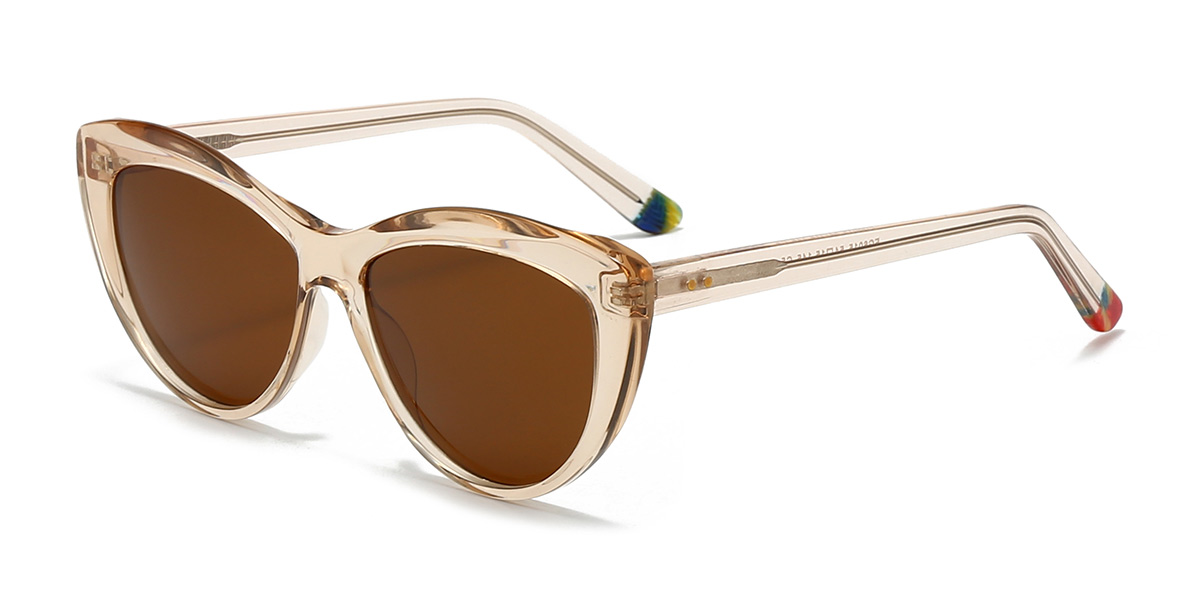 Champán Marrón Alyssa Gafas - Cat Eye Sunglasses