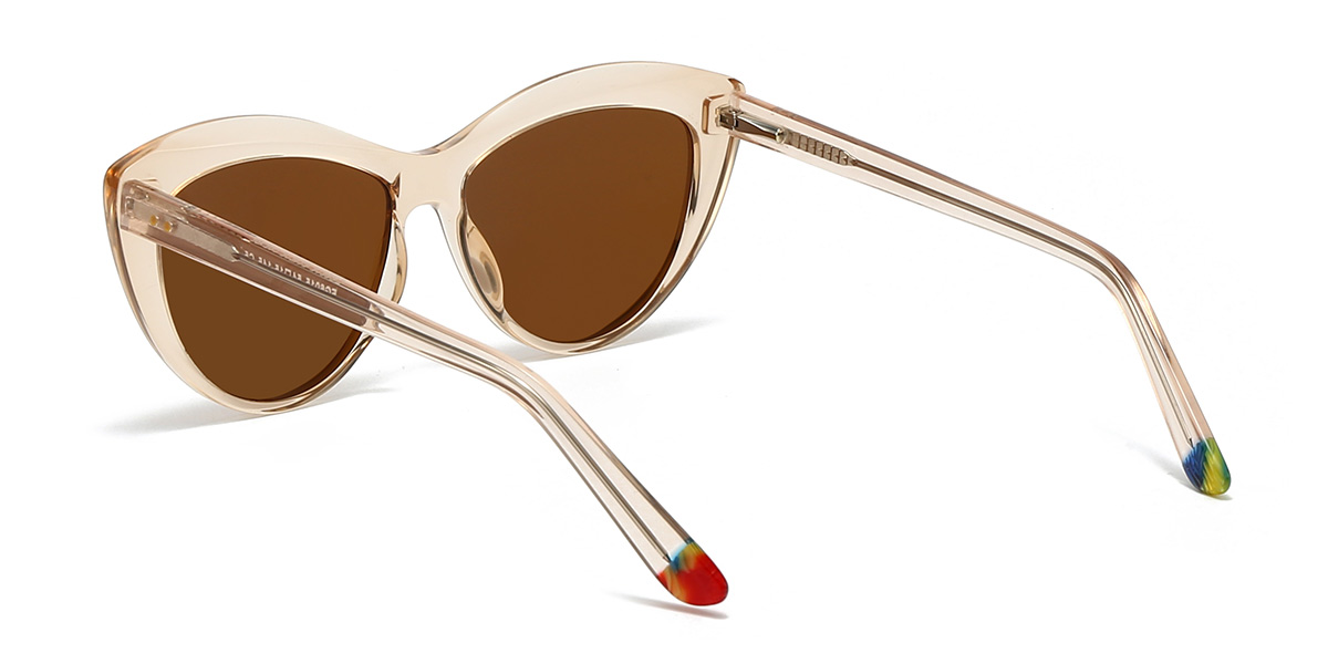 Champán Marrón Alyssa Gafas - Cat Eye Sunglasses