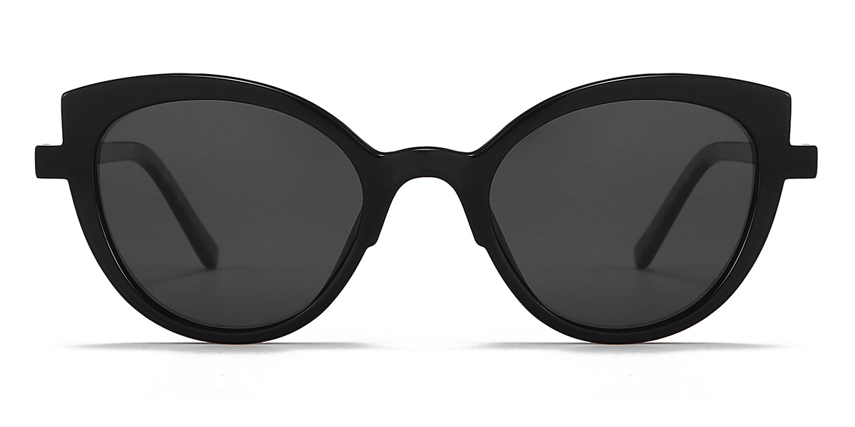 Noir Gris Ivana Lunettes - Cat Eye Sunglasses