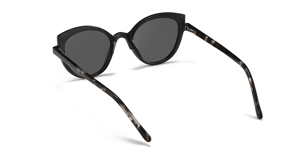 Noir Gris Ivana Lunettes - Cat Eye Sunglasses