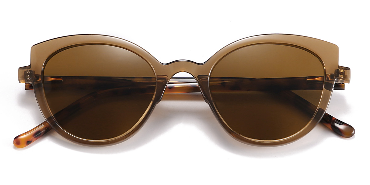 Fauve Marron Ivana Lunettes - Cat Eye Sunglasses