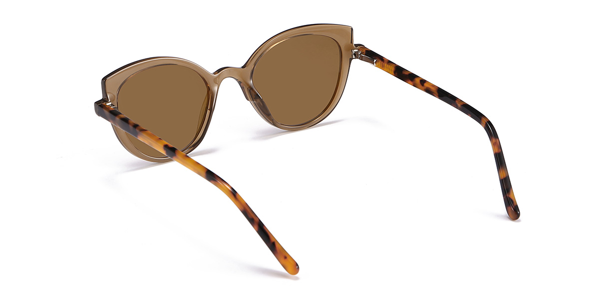 Fauve Marron Ivana Lunettes - Cat Eye Sunglasses