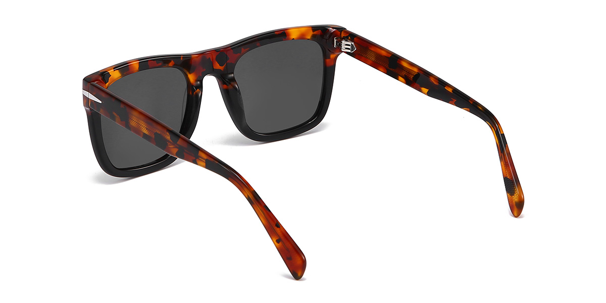 Tortoiseshell Grey Tianna Glasses - Square Sunglasses