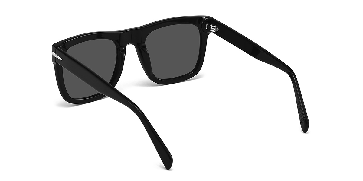 Black Grey Tianna Glasses - Square Sunglasses