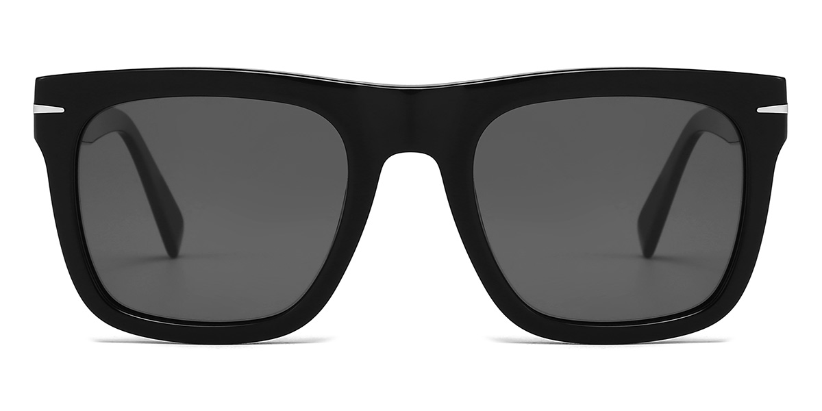 Black Grey Tianna Glasses - Square Sunglasses