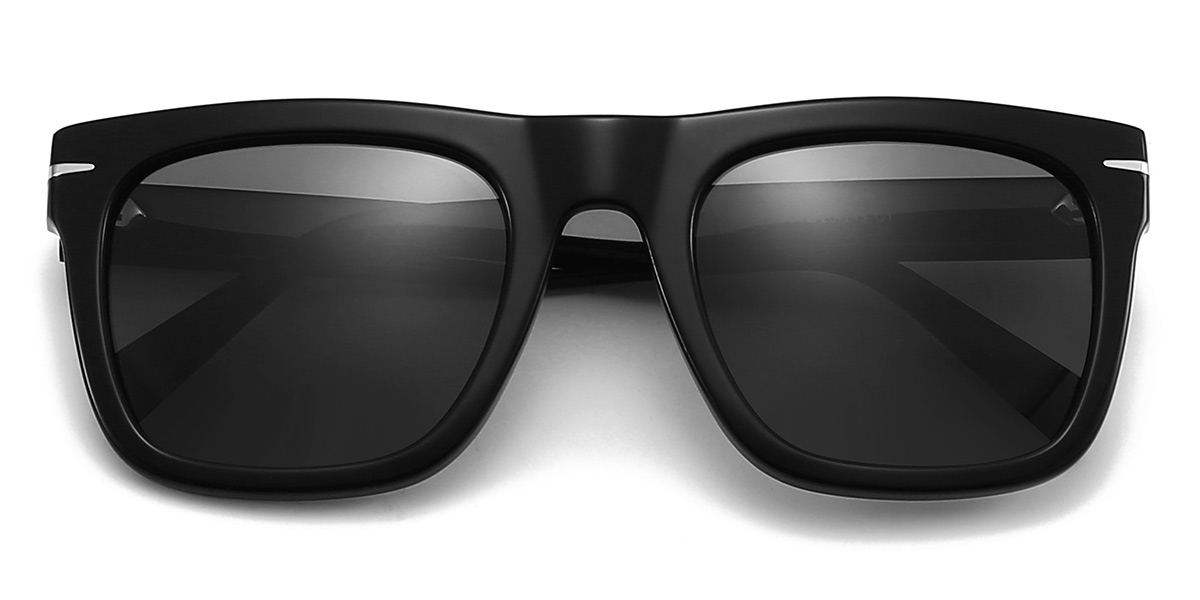 Preto Cinza Tianna Óculos - Square Sunglasses