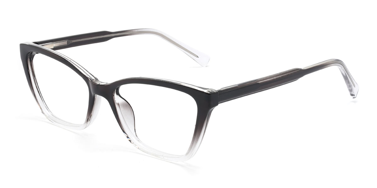 Black Clear Andy Glasses - Rectangle Glasses