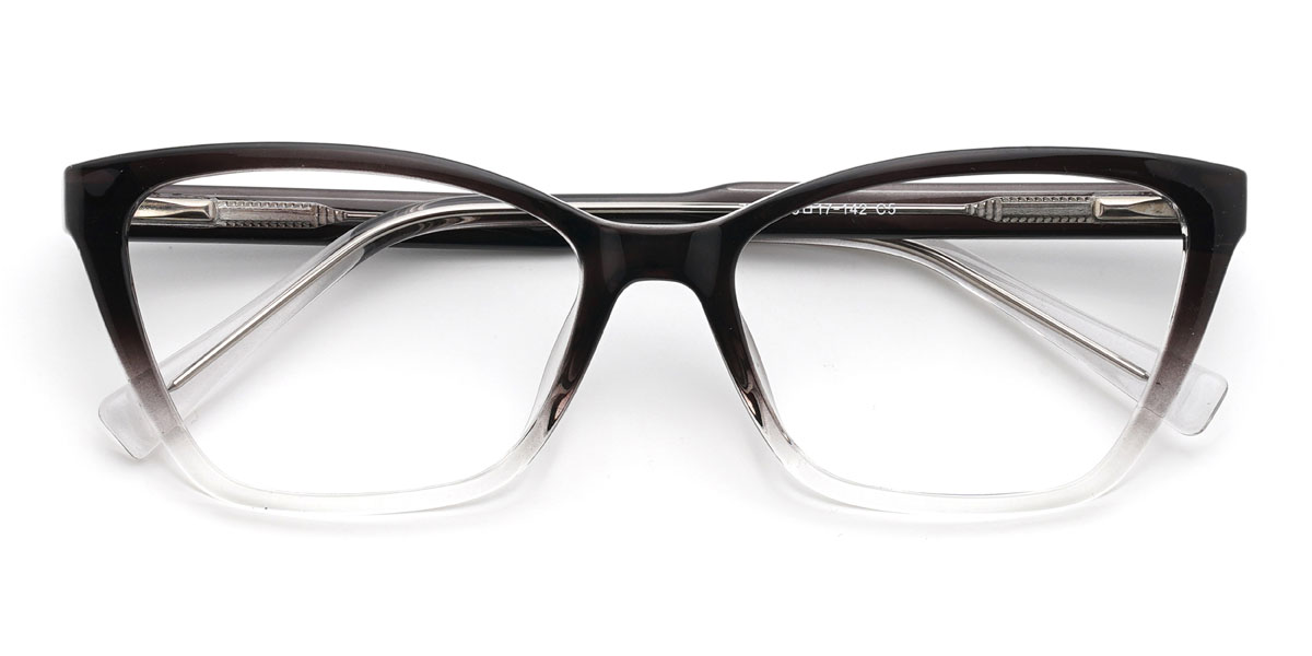 Black Clear Andy Glasses - Rectangle Glasses