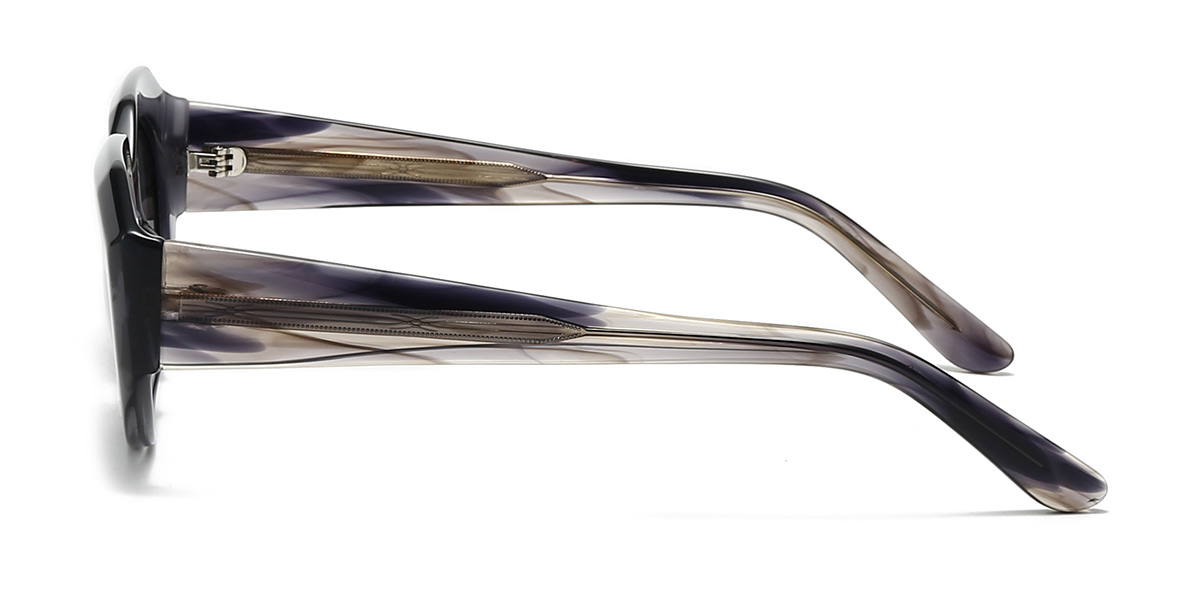 Grey Grey Queena Glasses - Oval Sunglasses