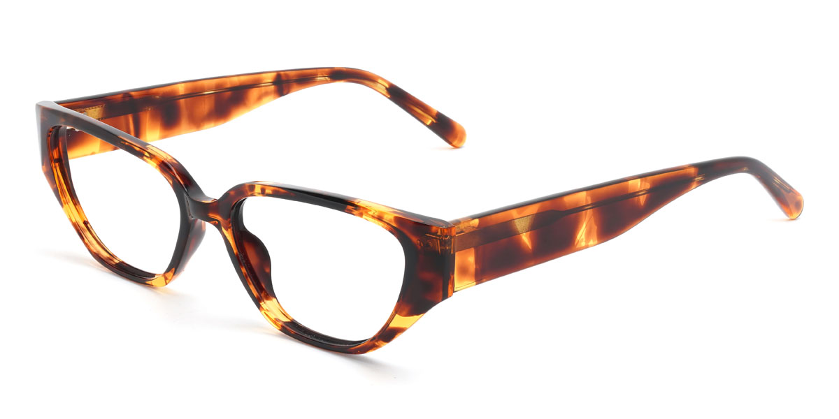 Yellow Tortoiseshell Bertram Glasses - Rectangle Glasses